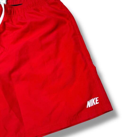 Nike Red Swim Trunks Men’s Size L Mesh Lined Board Shorts Drawstring Y2K Casual - Picture 2 of 11